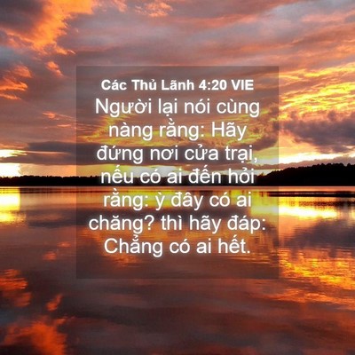 Picture 04 - Các Thủ Lãnh 4:20 VIE - Người lại nói cùng nàng rằng: Hãy - Bible Verse Picture