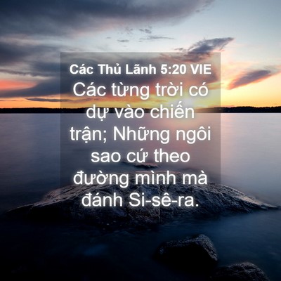 Picture 04 - Các Thủ Lãnh 5:20 VIE - Các từng trời có dự vào chiến trận; - Bible Verse Picture