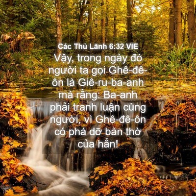 Picture 04 - Các Thủ Lãnh 6:32 VIE - Vậy, trong ngày đó người ta gọi - Bible Verse Picture