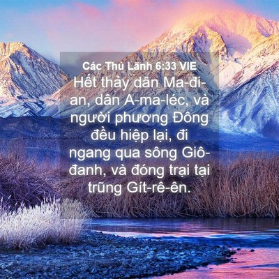 Picture 04 - Các Thủ Lãnh 6:33 VIE - Hết thảy dân Ma-đi-an, dân A-ma-léc, và - Bible Verse Picture