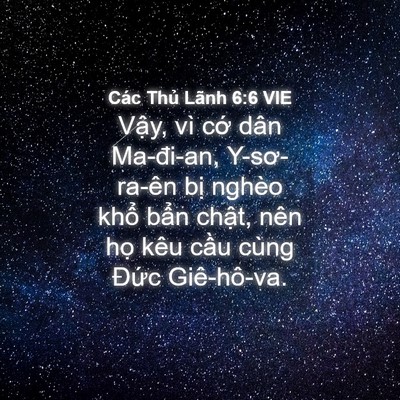 Picture 04 - Các Thủ Lãnh 6:6 VIE - Vậy, vì cớ dân Ma-đi-an, Y-sơ-ra-ên bị - Bible Verse Picture