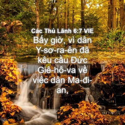 Picture 04 - Các Thủ Lãnh 6:7 VIE - Bấy giờ, vì dân Y-sơ-ra-ên đã kêu - Bible Verse Picture