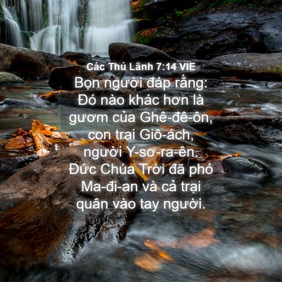 Picture 04 - Các Thủ Lãnh 7:14 VIE - Bọn người đáp rằng: Đó nào khác hơn - Bible Verse Picture