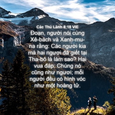 Picture 04 - Các Thủ Lãnh 8:18 VIE - Đoạn, người nói cùng Xê-bách và - Bible Verse Picture