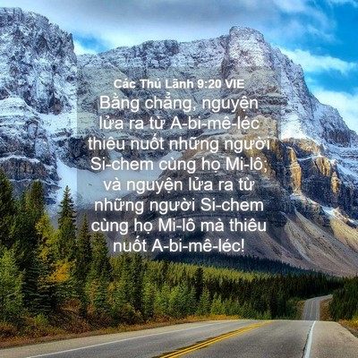 Picture 04 - Các Thủ Lãnh 9:20 VIE - Bằng chẳng, nguyện lửa ra từ - Bible Verse Picture
