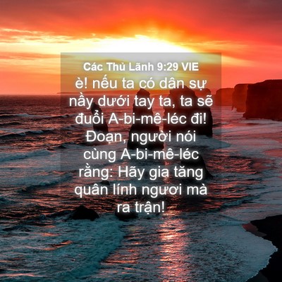 Picture 04 - Các Thủ Lãnh 9:29 VIE - è! nếu ta có dân sự nầy dưới tay ta, - Bible Verse Picture