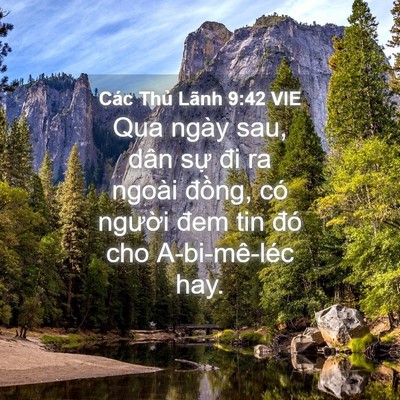 Picture 04 - Các Thủ Lãnh 9:42 VIE - Qua ngày sau, dân sự đi ra ngoài đồng, - Bible Verse Picture