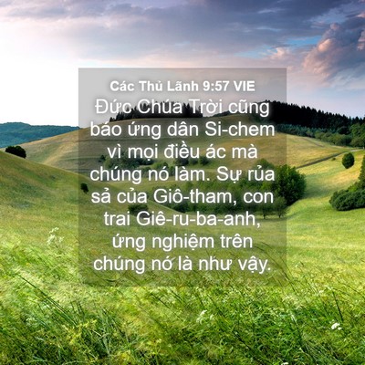 Picture 04 - Các Thủ Lãnh 9:57 VIE - Đức Chúa Trời cũng báo ứng dân Si-chem - Bible Verse Picture