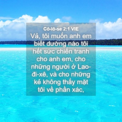 Picture 04 - Cô-lô-se 2:1 VIE - Vả, tôi muốn anh em biết dường nào - Bible Verse Picture