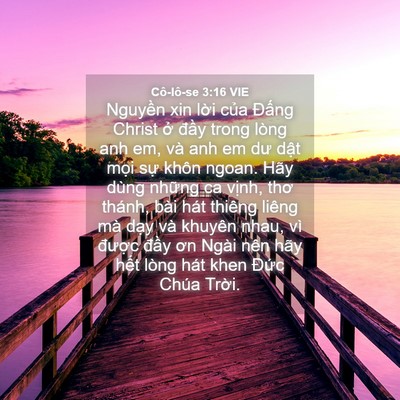 Picture 04 - Cô-lô-se 3:16 VIE - Nguyền xin lời của Đấng Christ ở - Bible Verse Picture