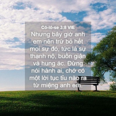 Picture 04 - Cô-lô-se 3:8 VIE - Nhưng bây giờ anh em nên trừ bỏ hết - Bible Verse Picture