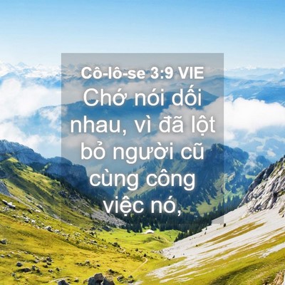 Picture 04 - Cô-lô-se 3:9 VIE - Chớ nói dối nhau, vì đã lột bỏ - Bible Verse Picture