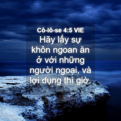 Picture 04 - Cô-lô-se 4:5 VIE - Hãy lấy sự khôn ngoan ăn ở với những - Bible Verse Picture