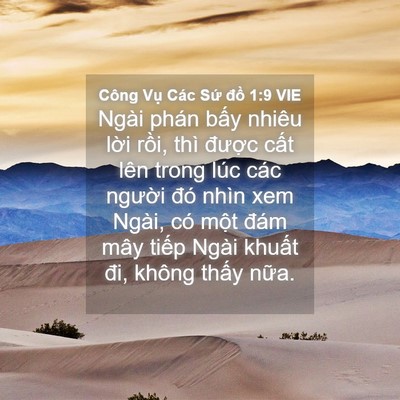 Picture 04 - Công Vụ Các Sứ đồ 1:9 VIE - Ngài phán bấy nhiêu lời rồi, thì - Bible Verse Picture