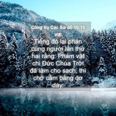 Picture 04 - Công Vụ Các Sứ đồ 10:15 VIE - Tiếng đó lại phán cùng người lần - Bible Verse Picture