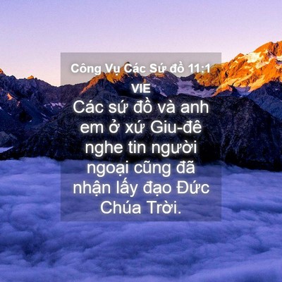 Picture 04 - Công Vụ Các Sứ đồ 11:1 VIE - Các sứ đồ và anh em ở xứ Giu-đê nghe - Bible Verse Picture