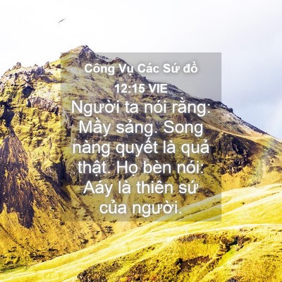 Picture 04 - Công Vụ Các Sứ đồ 12:15 VIE - Người ta nói rằng: Mầy sảng. Song nàng - Bible Verse Picture
