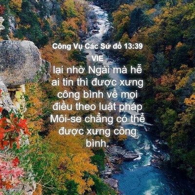 Picture 04 - Công Vụ Các Sứ đồ 13:39 VIE - lại nhờ Ngài mà hễ ai tin thì được - Bible Verse Picture