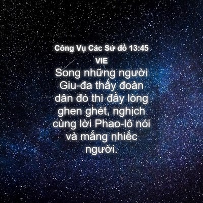 Picture 04 - Công Vụ Các Sứ đồ 13:45 VIE - Song những người Giu-đa thấy đoàn dân - Bible Verse Picture
