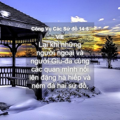 Picture 04 - Công Vụ Các Sứ đồ 14:5 VIE - Lại khi những người ngoại và người - Bible Verse Picture