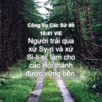 Picture 04 - Công Vụ Các Sứ đồ 15:41 VIE - Người trải qua xứ Sy-ri và xứ Si-li-si, - Bible Verse Picture