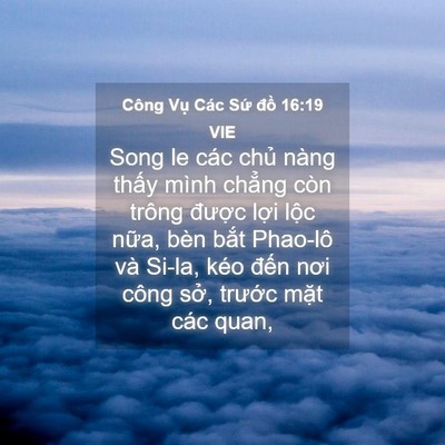 Picture 04 - Công Vụ Các Sứ đồ 16:19 VIE - Song le các chủ nàng thấy mình chẳng - Bible Verse Picture