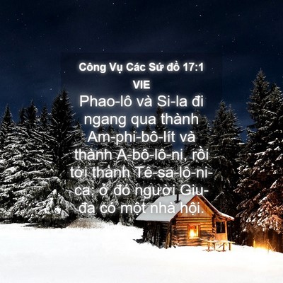 Picture 04 - Công Vụ Các Sứ đồ 17:1 VIE - Phao-lô và Si-la đi ngang qua thành - Bible Verse Picture