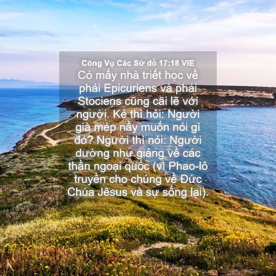 Picture 04 - Công Vụ Các Sứ đồ 17:18 VIE - Có mấy nhà triết học về phái - Bible Verse Picture