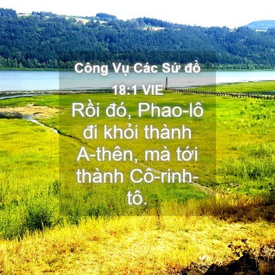 Picture 04 - Công Vụ Các Sứ đồ 18:1 VIE - Rồi đó, Phao-lô đi khỏi thành A-thên, - Bible Verse Picture