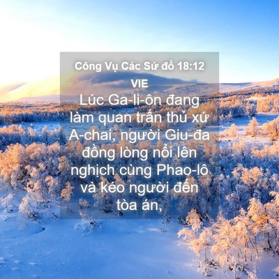 Picture 04 - Công Vụ Các Sứ đồ 18:12 VIE - Lúc Ga-li-ôn đang làm quan trấn thủ xứ - Bible Verse Picture