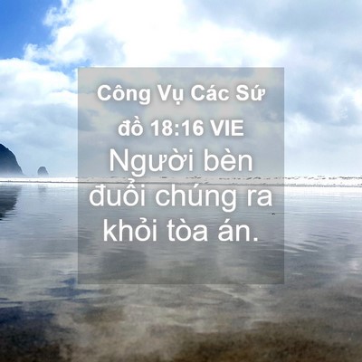 Picture 04 - Công Vụ Các Sứ đồ 18:16 VIE - Người bèn đuổi chúng ra khỏi tòa - Bible Verse Picture