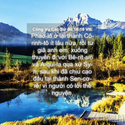 Picture 04 - Công Vụ Các Sứ đồ 18:18 VIE - Phao-lô ở lại thành Cô-rinh-tô ít lâu - Bible Verse Picture
