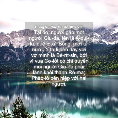 Picture 04 - Công Vụ Các Sứ đồ 18:2 VIE - Tại đó, người gặp một người - Bible Verse Picture