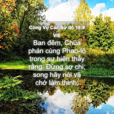 Picture 04 - Công Vụ Các Sứ đồ 18:9 VIE - Ban đêm, Chúa phán cùng Phao-lô trong sự - Bible Verse Picture