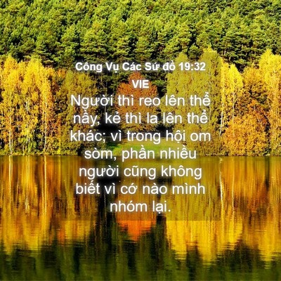 Picture 04 - Công Vụ Các Sứ đồ 19:32 VIE - Người thì reo lên thể nầy, kẻ thì la - Bible Verse Picture