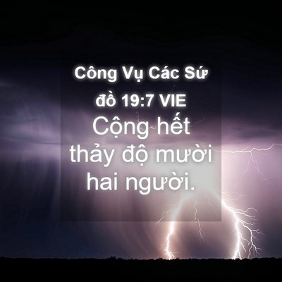 Picture 04 - Công Vụ Các Sứ đồ 19:7 VIE - Cộng hết thảy độ mười hai - Bible Verse Picture