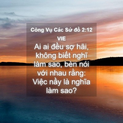Picture 04 - Công Vụ Các Sứ đồ 2:12 VIE - Ai ai đều sợ hãi, không biết nghĩ làm - Bible Verse Picture
