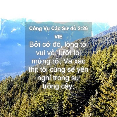 Picture 04 - Công Vụ Các Sứ đồ 2:26 VIE - Bởi cớ đó, lòng tôi vui vẻ, lưỡi - Bible Verse Picture