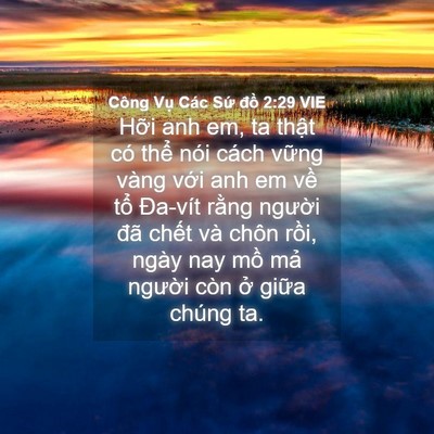 Picture 04 - Công Vụ Các Sứ đồ 2:29 VIE - Hỡi anh em, ta thật có thể nói cách - Bible Verse Picture