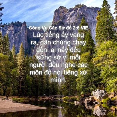 Picture 04 - Công Vụ Các Sứ đồ 2:6 VIE - Lúc tiếng ấy vang ra, dân chúng chạy - Bible Verse Picture