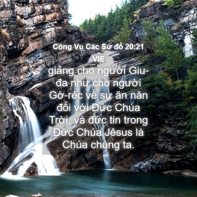 Picture 04 - Công Vụ Các Sứ đồ 20:21 VIE - giảng cho người Giu-đa như cho người - Bible Verse Picture