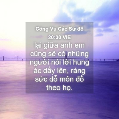 Picture 04 - Công Vụ Các Sứ đồ 20:30 VIE - lại giữa anh em cũng sẽ có những - Bible Verse Picture