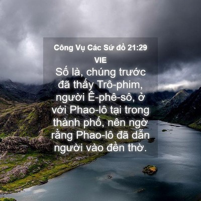 Picture 04 - Công Vụ Các Sứ đồ 21:29 VIE - Số là, chúng trước đã thấy Trô-phim, - Bible Verse Picture