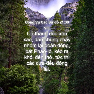 Picture 04 - Công Vụ Các Sứ đồ 21:30 VIE - Cả thành đều xôn xao, dân chúng chạy - Bible Verse Picture
