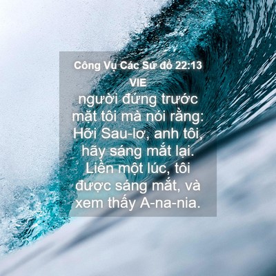 Picture 04 - Công Vụ Các Sứ đồ 22:13 VIE - người đứng trước mặt tôi mà nói - Bible Verse Picture