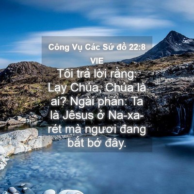 Picture 04 - Công Vụ Các Sứ đồ 22:8 VIE - Tôi trả lời rằng: Lạy Chúa, Chúa là - Bible Verse Picture