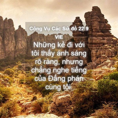 Picture 04 - Công Vụ Các Sứ đồ 22:9 VIE - Những kẻ đi với tôi thấy ánh sáng rõ - Bible Verse Picture