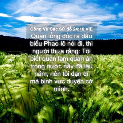 Picture 04 - Công Vụ Các Sứ đồ 24:10 VIE - Quan tổng đốc ra dấu biểu Phao-lô nói - Bible Verse Picture