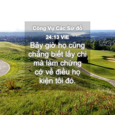 Picture 04 - Công Vụ Các Sứ đồ 24:13 VIE - Bây giờ họ cũng chẳng biết lấy chi - Bible Verse Picture