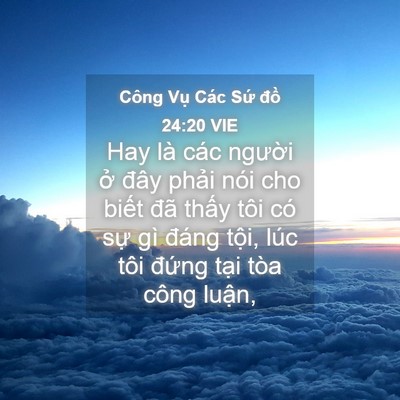 Picture 04 - Công Vụ Các Sứ đồ 24:20 VIE - Hay là các người ở đây phải nói cho - Bible Verse Picture
